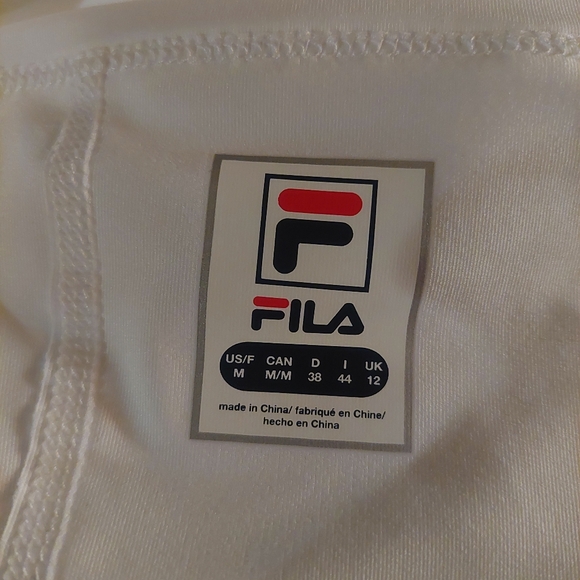 NWT FILA Woven Pleated Tennis Pickleball Skort Built-in Shorts White size Large - Picture 5 of 7